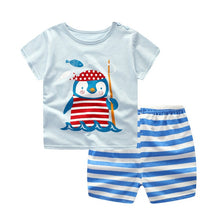Load image into Gallery viewer, Baby Boy Clothes Summer 2019 Newborn Baby Boys Clothes Set Cotton Baby Clothing Suit (Shirt+Pants) Plaid Infant Clothes Set