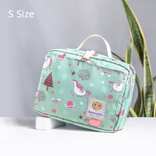 Load image into Gallery viewer, Sunveno Baby Diaper Bags Maternity Bag for Disposable Reusable Fashion Prints Wet Dry Diaper Bag Double Handle Wetbags 21*17*7CM