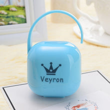 Load image into Gallery viewer, MIYOCAR personalized any name can make Pacifier Storage Box Nipple Dustproof Soother Container gift baby shower custom pacifier