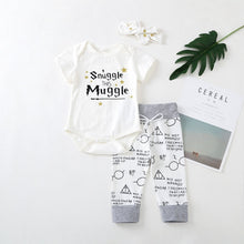 Load image into Gallery viewer, Newborn Baby Boys Girls Clothing 2018 Summer Snuggle This MuggleTops Harri Potter T-shirt + Pants Infant Toddle kids Outfit Set