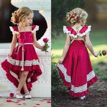Load image into Gallery viewer, pudcoco Toddler Kids Girl Ruffle Lace Dress Sleevelss Party dress Pageant Dress  baby girl Sleeveless Pageant Party 2018 dress