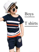 Load image into Gallery viewer, Family Matching Outfits 2019 Summer Fashion Striped T-shirt Outfits Mother And Daughter Dresses Father Son Baby Boy Girl Clothes