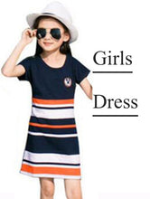 Load image into Gallery viewer, Family Matching Outfits 2019 Summer Fashion Striped T-shirt Outfits Mother And Daughter Dresses Father Son Baby Boy Girl Clothes