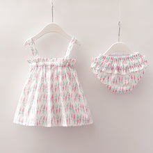 Load image into Gallery viewer, 2018 Newborn Baby Girls Clothes Sleeveless Dress+Briefs 2PCS Outfits Set Striped Printed Cute Clothing Sets Summer Sunsuit 0-24M