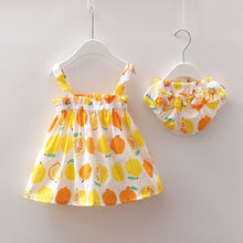 Load image into Gallery viewer, 2018 Newborn Baby Girls Clothes Sleeveless Dress+Briefs 2PCS Outfits Set Striped Printed Cute Clothing Sets Summer Sunsuit 0-24M