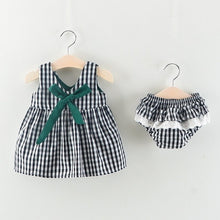 Load image into Gallery viewer, 2018 Newborn Baby Girls Clothes Sleeveless Dress+Briefs 2PCS Outfits Set Striped Printed Cute Clothing Sets Summer Sunsuit 0-24M
