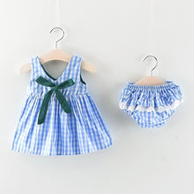 Load image into Gallery viewer, 2018 Newborn Baby Girls Clothes Sleeveless Dress+Briefs 2PCS Outfits Set Striped Printed Cute Clothing Sets Summer Sunsuit 0-24M