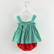 Load image into Gallery viewer, 2018 Newborn Baby Girls Clothes Sleeveless Dress+Briefs 2PCS Outfits Set Striped Printed Cute Clothing Sets Summer Sunsuit 0-24M