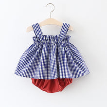Load image into Gallery viewer, 2018 Newborn Baby Girls Clothes Sleeveless Dress+Briefs 2PCS Outfits Set Striped Printed Cute Clothing Sets Summer Sunsuit 0-24M
