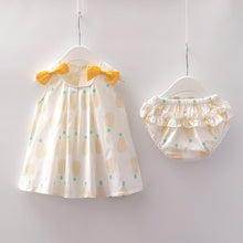 Load image into Gallery viewer, 2018 Newborn Baby Girls Clothes Sleeveless Dress+Briefs 2PCS Outfits Set Striped Printed Cute Clothing Sets Summer Sunsuit 0-24M