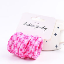 Load image into Gallery viewer, Fashion 6PCS/Lot Girls Cute Color Hair Band Pink Print Dot Lovely Elastic Headband Good Quality Hair Holder Tie Gum