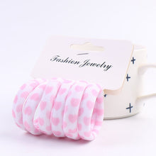 Load image into Gallery viewer, Fashion 6PCS/Lot Girls Cute Color Hair Band Pink Print Dot Lovely Elastic Headband Good Quality Hair Holder Tie Gum
