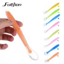 Load image into Gallery viewer, baby spoons feeding dishes Tableware for children flatware cutlery colher spoon silicone tools-for-patchwork lot soup ladle