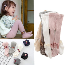Load image into Gallery viewer, YWHUANSEN 0-6 Yrs Children Spring Autumn Winter Bowknot Tights Cotton Baby Girls Pantyhose Kids Infant Knitted Collant Tights