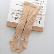 Load image into Gallery viewer, YWHUANSEN 0-6 Yrs Children Spring Autumn Winter Bowknot Tights Cotton Baby Girls Pantyhose Kids Infant Knitted Collant Tights
