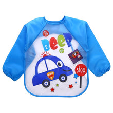 Load image into Gallery viewer, 2018 Baby Bibs Infant Burp Cloths Toddler Scarf Feeding Smock Long Sleeve Waterproof Coverall Animals Baby Feeding Accessories