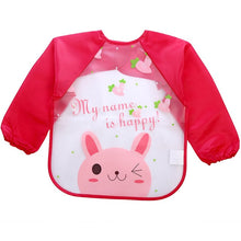 Load image into Gallery viewer, 2018 Baby Bibs Infant Burp Cloths Toddler Scarf Feeding Smock Long Sleeve Waterproof Coverall Animals Baby Feeding Accessories