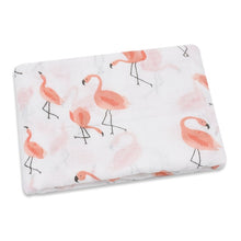 Load image into Gallery viewer, PINK SWAN 100%Cotton Flamingo Rose fruits Print Muslin Baby Blankets Bedding Infant Swaddle Towel For Newborns Swaddle Blanket