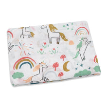 Load image into Gallery viewer, PINK SWAN 100%Cotton Flamingo Rose fruits Print Muslin Baby Blankets Bedding Infant Swaddle Towel For Newborns Swaddle Blanket
