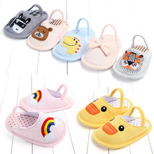 Load image into Gallery viewer, Fashion Cotton Baby Shoes Summer Cute Infant Slippers Baby Boys Girls Shoes Soft Sole Anti-Slip Indoor Shoes For Newborns
