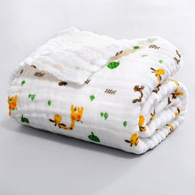 Load image into Gallery viewer, Muslin Swaddle Baby Blankets Swaddling 100% Cotton Swaddle Wrap for Newborn Babies 6 Layer Bath Towel Blanket Baby Bedding