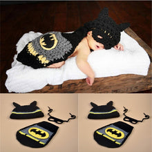 Load image into Gallery viewer, Cute! Hat Suspender Pants Set Handmade Infant Baby Photo Costume Crochet Newborn Baby Photo props accessories