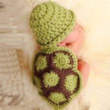 Load image into Gallery viewer, Cute! Hat Suspender Pants Set Handmade Infant Baby Photo Costume Crochet Newborn Baby Photo props accessories