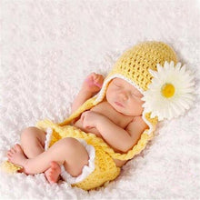 Load image into Gallery viewer, Cute! Hat Suspender Pants Set Handmade Infant Baby Photo Costume Crochet Newborn Baby Photo props accessories