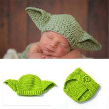 Load image into Gallery viewer, Cute! Hat Suspender Pants Set Handmade Infant Baby Photo Costume Crochet Newborn Baby Photo props accessories