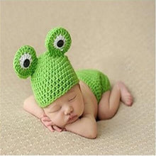 Load image into Gallery viewer, Cute! Hat Suspender Pants Set Handmade Infant Baby Photo Costume Crochet Newborn Baby Photo props accessories