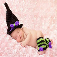 Load image into Gallery viewer, Cute! Hat Suspender Pants Set Handmade Infant Baby Photo Costume Crochet Newborn Baby Photo props accessories
