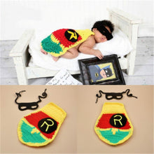 Load image into Gallery viewer, Cute! Hat Suspender Pants Set Handmade Infant Baby Photo Costume Crochet Newborn Baby Photo props accessories