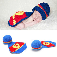 Load image into Gallery viewer, Cute! Hat Suspender Pants Set Handmade Infant Baby Photo Costume Crochet Newborn Baby Photo props accessories