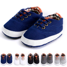 Load image into Gallery viewer, Puseky Newborn Baby Boy Shoes First Walkers Spring Autumn Baby Boy Soft Sole Shoes Infant Canvas Crib Shoes 0-18 Months
