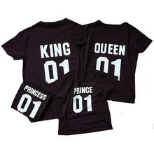 Load image into Gallery viewer, Family Look Short sleeved T-shirt Father Son Mother and Daughter Clothes 01 King Queen Prince Princess Family Matching Outfits