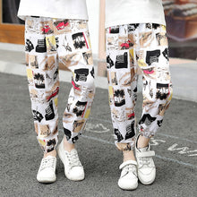 Load image into Gallery viewer, 2-10Y New Summer Children Pants Anti-mosquito Pants Boys Printed Girls Harem Pants Kids Joggers Teenager Trousers Baby Clothing