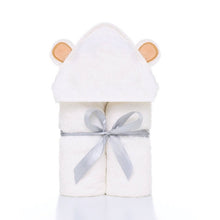Load image into Gallery viewer, Premium Baby Towel Baby Washcloth Set Organic Bamboo Baby Bath Towel  Extra Soft And Thick Newborn Hooded Towel Baby Washcloth