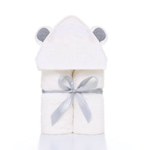 Load image into Gallery viewer, Premium Baby Towel Baby Washcloth Set Organic Bamboo Baby Bath Towel  Extra Soft And Thick Newborn Hooded Towel Baby Washcloth