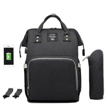 Load image into Gallery viewer, LEQUEEN  USB Baby Diaper Bag Mummy Maternity Nappy Bag Mama Travel Backpack Bag Waterproof Baby Nappy Stroller Handbag Baby Care