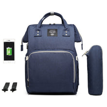 Load image into Gallery viewer, LEQUEEN  USB Baby Diaper Bag Mummy Maternity Nappy Bag Mama Travel Backpack Bag Waterproof Baby Nappy Stroller Handbag Baby Care