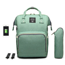 Load image into Gallery viewer, LEQUEEN  USB Baby Diaper Bag Mummy Maternity Nappy Bag Mama Travel Backpack Bag Waterproof Baby Nappy Stroller Handbag Baby Care