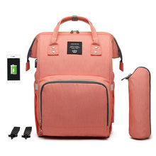 Load image into Gallery viewer, LEQUEEN  USB Baby Diaper Bag Mummy Maternity Nappy Bag Mama Travel Backpack Bag Waterproof Baby Nappy Stroller Handbag Baby Care
