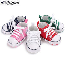 Load image into Gallery viewer, dkDaKanl Baby Shoes Spring Summer Baby Lace Canvas Shoes Soft Bottom Comfortable Toddler Shoes FF245 R