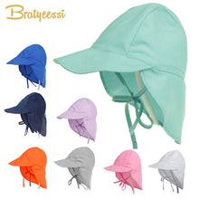 Load image into Gallery viewer, SPF 50+ Baby Sun Hat Adjustable Summer Baby Cap for Boys Travel Beach Baby Girl Hat Kids Infant Accessories Children Hats S/L