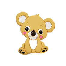 Load image into Gallery viewer, Food Grade Silicone Teethers DIY Animal Koala Baby Ring Teether Infant Baby Silicone Chew Charms Kids Teething Gift Toddler Toys