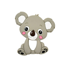 Load image into Gallery viewer, Food Grade Silicone Teethers DIY Animal Koala Baby Ring Teether Infant Baby Silicone Chew Charms Kids Teething Gift Toddler Toys