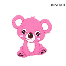 Load image into Gallery viewer, Food Grade Silicone Teethers DIY Animal Koala Baby Ring Teether Infant Baby Silicone Chew Charms Kids Teething Gift Toddler Toys