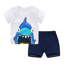 Load image into Gallery viewer, Cartoon Shark New Born Baby Boy Fashion Clothing Outfits Baby Girl Casual Clothing Sets