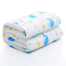 Load image into Gallery viewer, Muslin Swaddle Baby Blankets Swaddling 100% Cotton Swaddle Wrap for Newborn Babies 6 Layer Bath Towel Blanket Baby Bedding