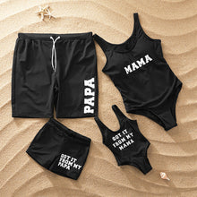 Load image into Gallery viewer, Family Matching Swimwear Outfits Look Mother Daughter Bikini Swimsuits Father Son Swim Shorts Mommy Dad and Me Beachwear Clothes